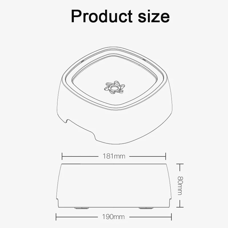 Dog Water Bowl - Floating Design No-Spill Large Capacity for Dogs & Cats